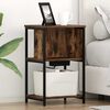 vidaXL Κομοδίνο Καπνιστή δρυς 38 x 31 x 61 εκ Επεξεργασμένο ξύλο