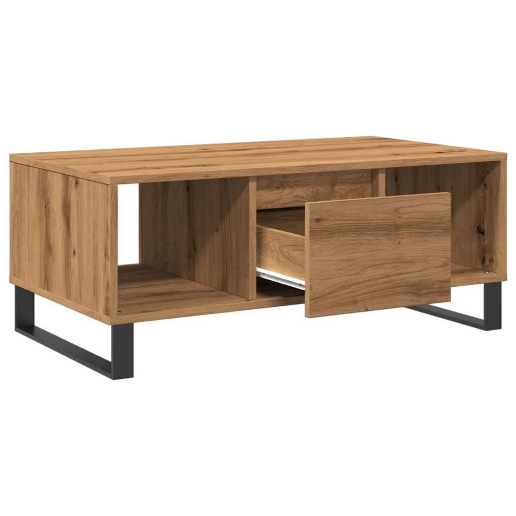 vidaXL Τραπεζάκι Σαλονιού Αρτισιανή Δρυς 90x50x36,5εκ Επεξεργασμ. Ξύλο