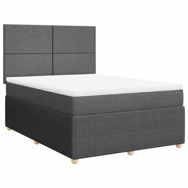 vidaXL &Kappa;&rho;&epsilon;&beta;ά&tau;&iota; Boxspring &mu;&epsilon; &Sigma;&tau;&rho;ώ&mu;&alpha; &Sigma;&kappa;&omicron;ύ&rho;&omicron; &Gamma;&kappa;&rho;&iota; 140x190 &epsilon;&kappa;. &Upsilon;&phi;&alpha;&sigma;&mu;ά&tau;&iota;&nu;&omicron;