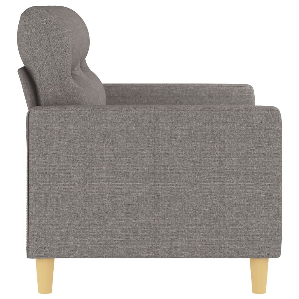 vidaXL Καναπές Διθέσιος Taupe 120 εκ. Υφασμάτινος