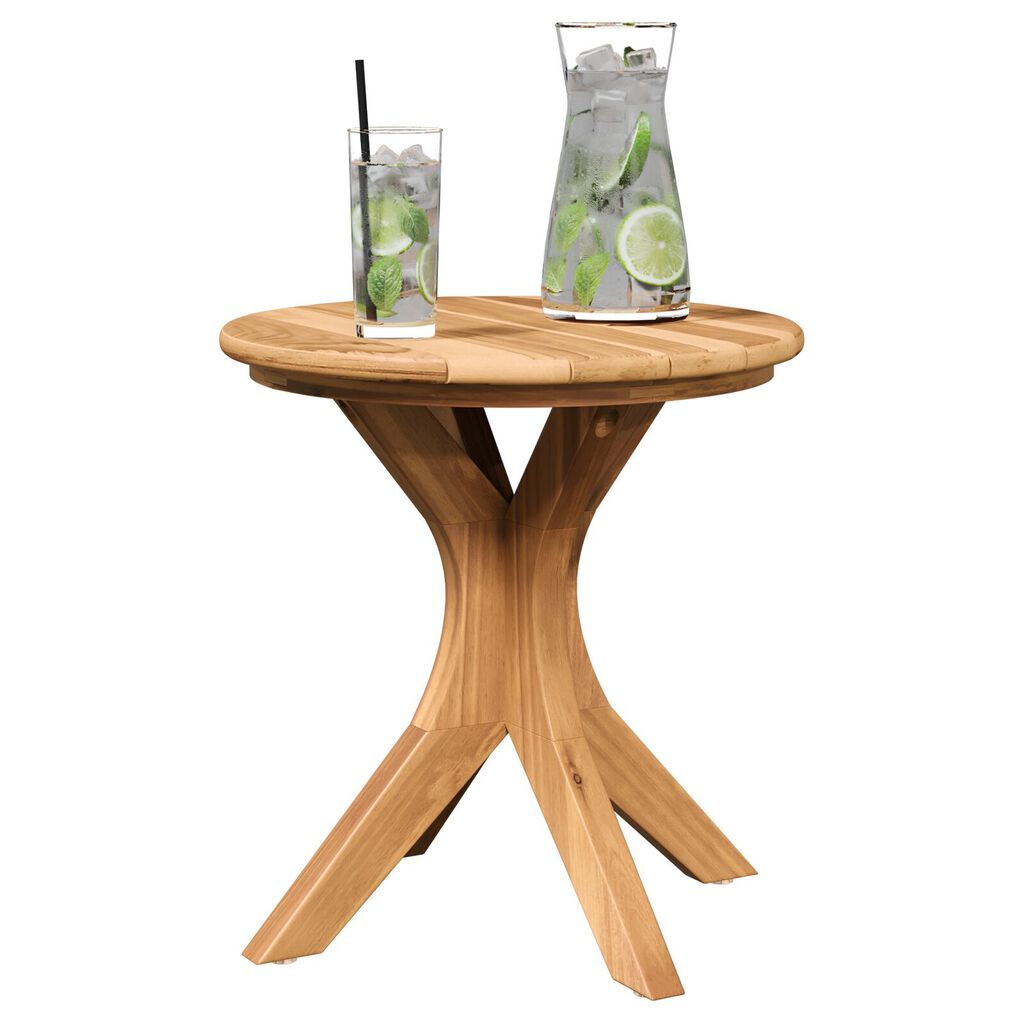 vidaXL Τραπέζι Κήπου Ø40x41 εκ. Μασίφ ξύλο teak