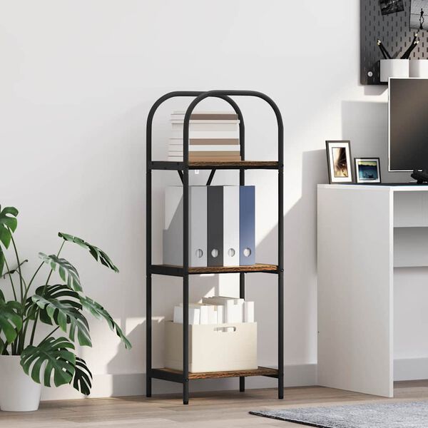 vidaXL Ράφι Βιβλίων Καπνιστή δρυς 40 x 30 x 109 εκ Επεξεργασμένο ξύλο