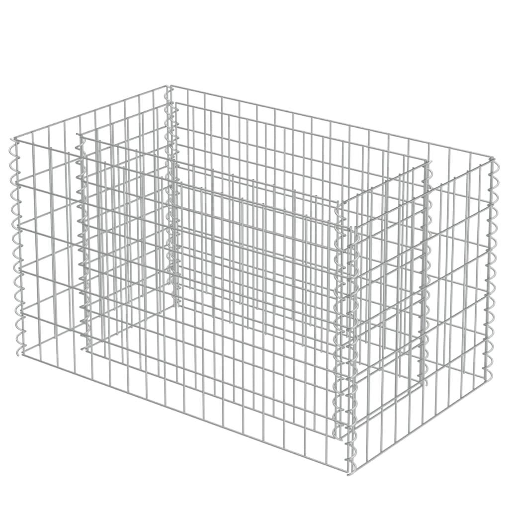 vidaXL Συρματοκιβώτιο-Γλάστρα Υπερυψωμένη 90x50x50 εκ. Γαλβ. Χάλυβας