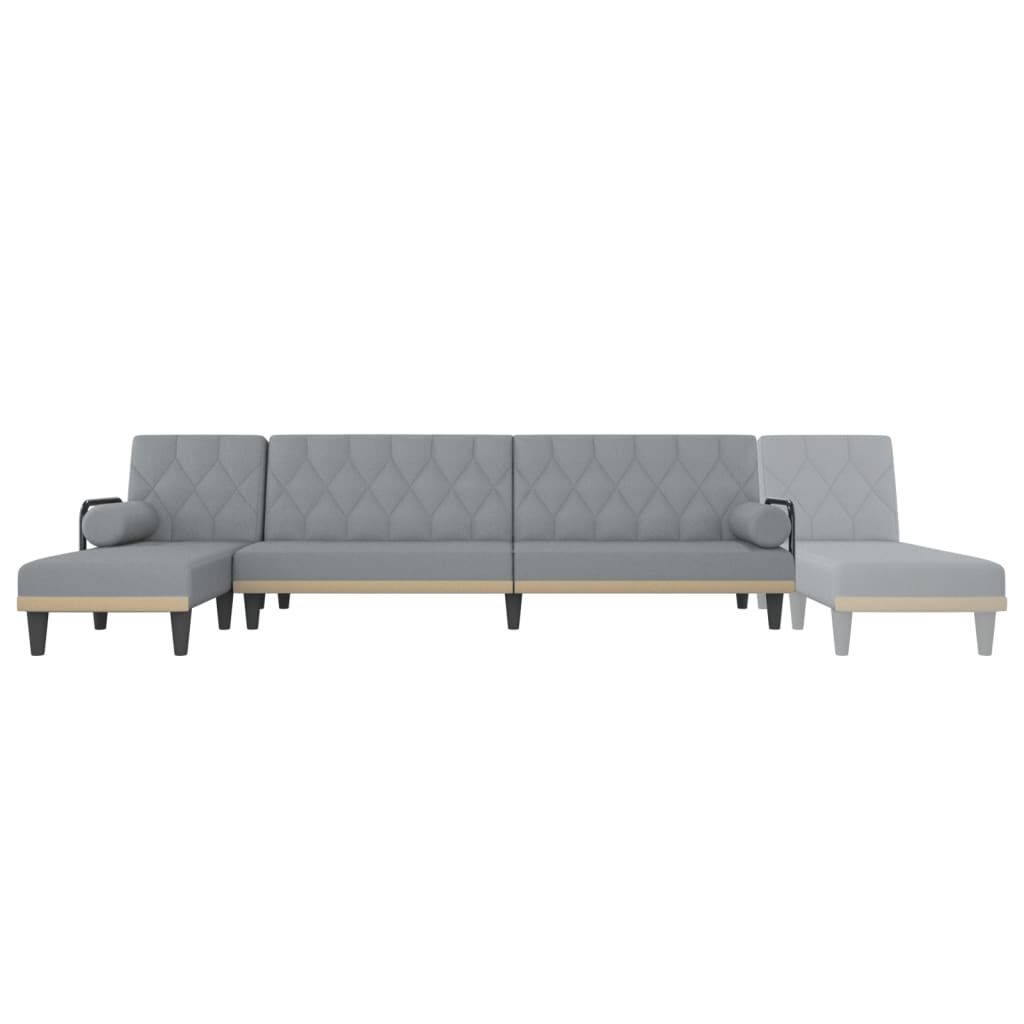 vidaXL Καναπές Κρεβάτι Γωνιακός Αν. Γκρι 260x140x70 εκ. Υφασμάτινος