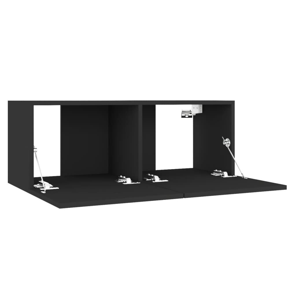 vidaXL Έπιπλο Τηλεόρασης Μαύρο 80 x 30 x 30 εκ. από Επεξ. Ξύλο