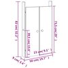 vidaXL Πόρτες Κουζίνας Εξ. Χώρου Μαύρες 50x9x82 εκ. Μασίφ Ξύλο Πεύκου