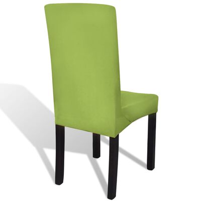 vidaXL Κάλυμμα Καρέκλας Ελαστικό Ίσιο 4 τεμ. Πράσινο