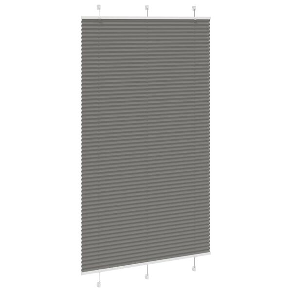 vidaXL Πλισέ περσίδα Ανθρακί 115x200 cm Πλάτος υφάσματος 114,4 cm