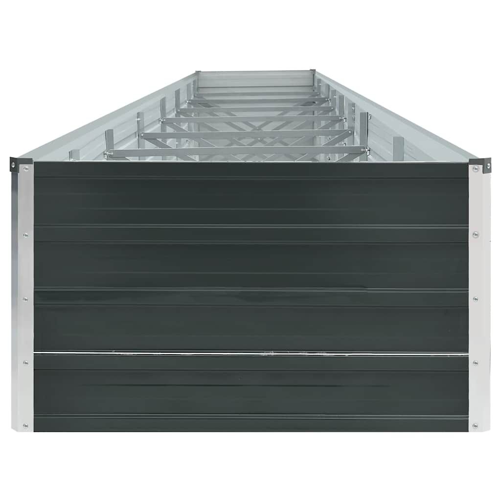 vidaXL Ζαρντινιέρα Υπερυψωμένη Ανθρακί 600x80x45 εκ. Γαλβαν. Χάλυβας