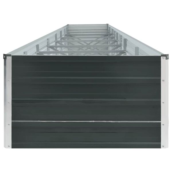 vidaXL Ζαρντινιέρα Υπερυψωμένη Ανθρακί 600x80x45 εκ. Γαλβαν. Χάλυβας