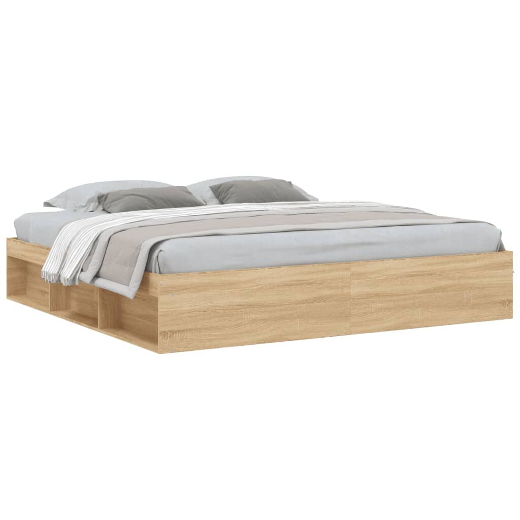 vidaXL Πλαίσιο Κρεβατιού Sonoma Δρυς 200x200 εκ.