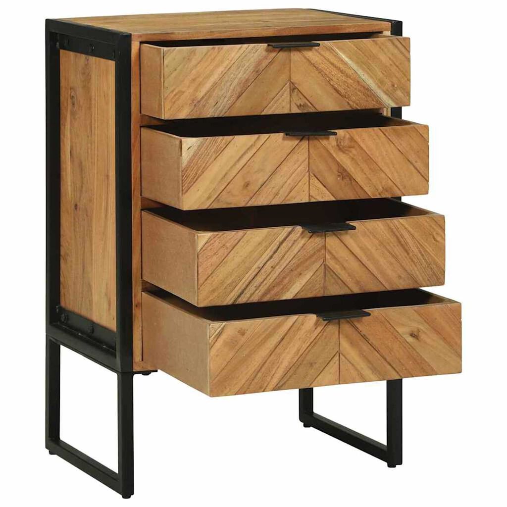 vidaXL Πλαϊνό Γραφείο Καφέ 50 x 35 x 75 εκ Μασίφ ξύλο ακακίας