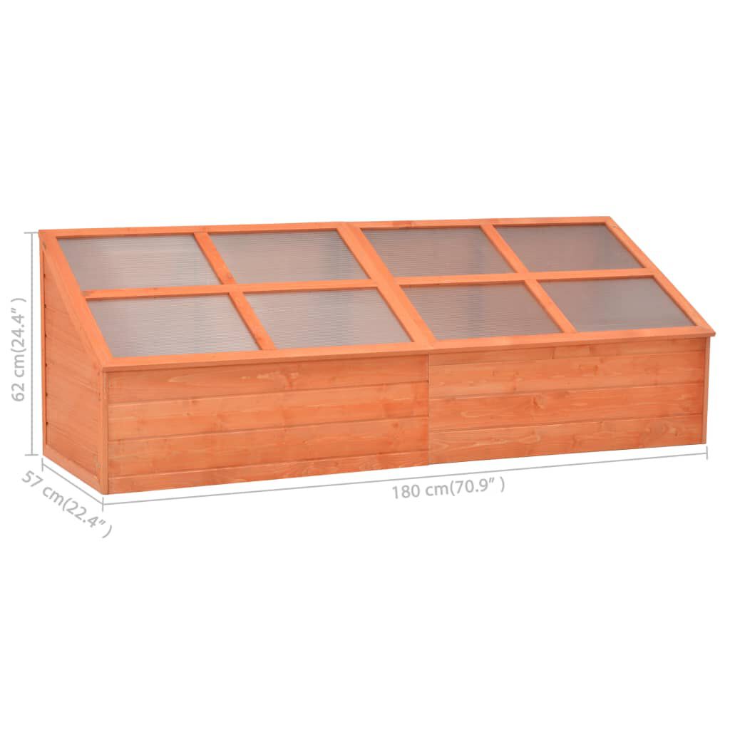 vidaXL Θερμοκήπιο 180 x 57 x 62 εκ. Ξύλινο