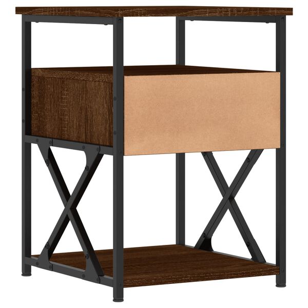 vidaXL Κομοδίνο Καφέ Δρυς 40 x 42 x 55 εκ. από Επεξεργασμένο Ξύλο