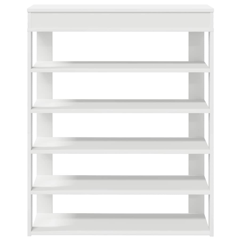 Ράφι παπουτσιών vidaXL Λευκό 80x30x98 cm Κατασκευασμένο ξύλο