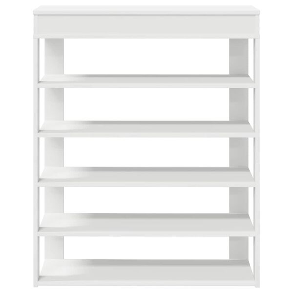 Ράφι παπουτσιών vidaXL Λευκό 80x30x98 cm Κατασκευασμένο ξύλο
