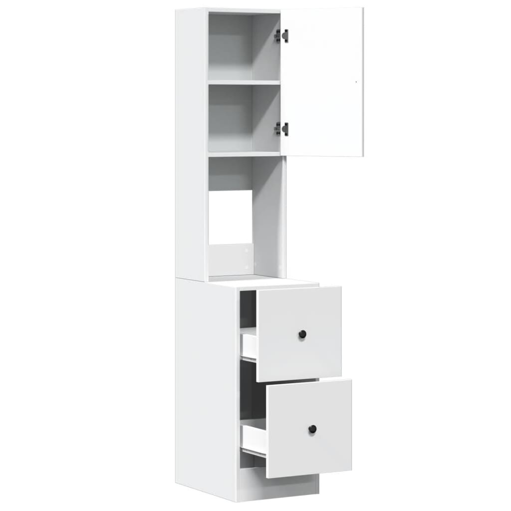 vidaXL Στήλη Κουζίνας Λευκή 35x50x180 εκ. από Επεξεργασμένο Ξύλο