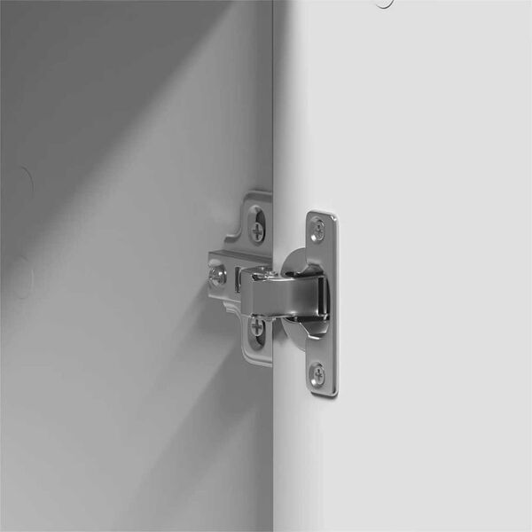 vidaXL Ντουλάπι με ράφι Λευκό 55 x 25 x 189 εκ. Επεξεργασμένο ξύλο