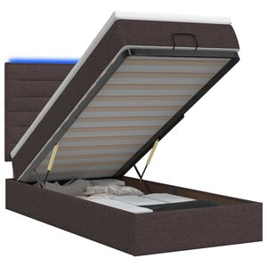 vidaXL &Kappa;&rho;&epsilon;&beta;ά&tau;&iota; Ottoman &mu;&epsilon; &Sigma;&tau;&rho;ώ&mu;&alpha; &kappa;&alpha;&iota; LED &Sigma;&kappa;&omicron;ύ&rho;&omicron; &Kappa;&alpha;&phi;έ 90 x 190 cm