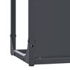 vidaXL Ράφι για καυσόξυλα Ανθρακί 25x25x100 εκ. Ατσάλι ψυχρής έλασης