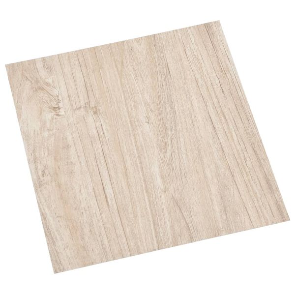 vidaXL Δάπεδο Αυτοκόλλητο Ανοιχτό Καφέ 55 τεμ. 5,11 μ² από PVC