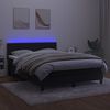 vidaXL &Kappa;&rho;&epsilon;&beta;ά&tau;&iota; Boxspring &mu;&epsilon; &Sigma;&tau;&rho;ώ&mu;&alpha; & LED &Mu;&alpha;ύ&rho;&omicron; 140x200 &epsilon;&kappa;. &Beta;&epsilon;&lambda;&omicron;ύ&delta;&iota;&nu;&omicron;