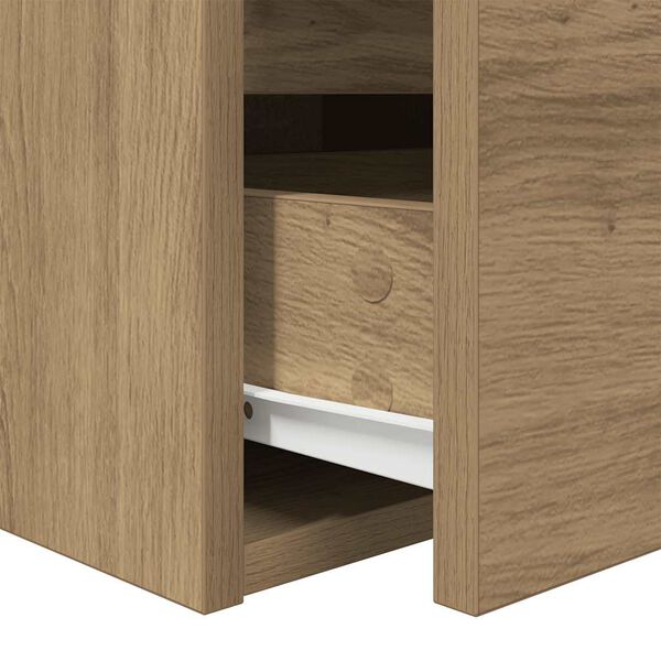 vidaXL Κομοδίνο Επιτοίχιο Αρτισιανή Δρυς 38x34x40 εκ.