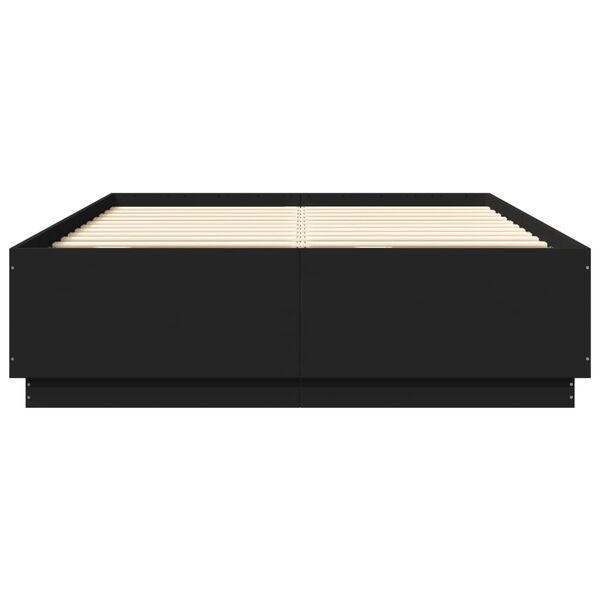 vidaXL Πλαίσιο Κρεβατιού Μαύρο 160 x 200 εκ. από Επεξεργασμένο Ξύλο