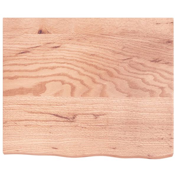 vidaXL Επιφ Τραπεζιού Αν Καφέ 60x50x(2-4)εκ. Επεξ. Μασίφ Ξύλο Δρυός