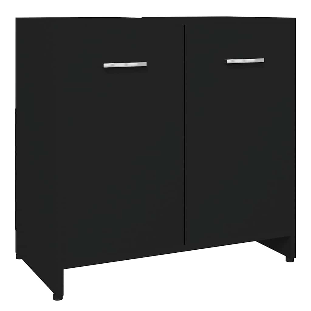 vidaXL Ντουλάπι Νιπτήρα Μαύρο 60 x 33 x 61 εκ. από Επεξ. Ξύλο