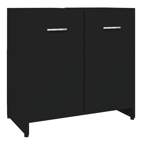 vidaXL Ντουλάπι Νιπτήρα Μαύρο 60 x 33 x 61 εκ. από Επεξ. Ξύλο