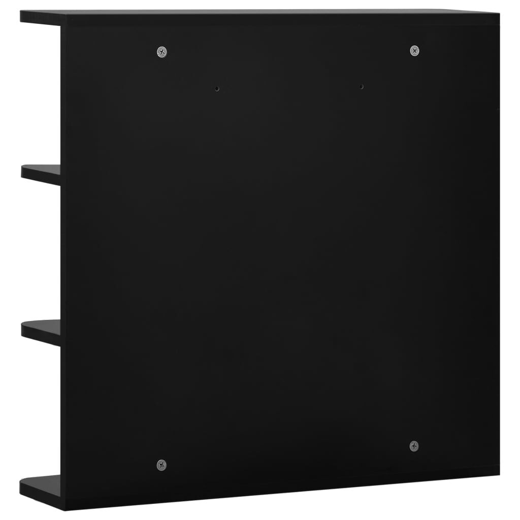 vidaXL Καθρέφτης Μπάνιου με Ντουλάπι Μαύρο 66 x 17 x 63 εκ. από MDF