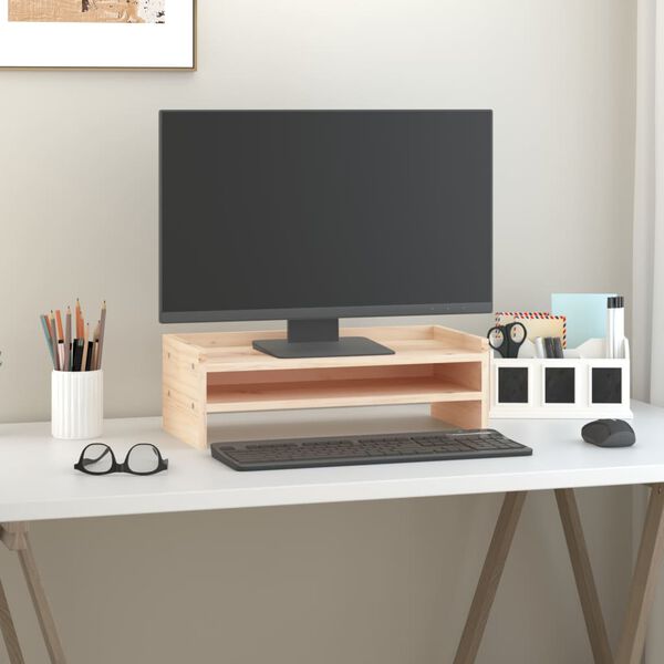 vidaXL Βάση Οθόνης 50 x 24 x 16 εκ. από Μασίφ Ξύλο Πεύκου