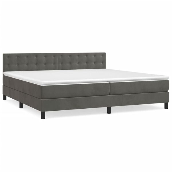 vidaXL &Kappa;&rho;&epsilon;&beta;ά&tau;&iota; Boxspring &mu;&epsilon; &Sigma;&tau;&rho;ώ&mu;&alpha; &Sigma;&kappa;&omicron;ύ&rho;&omicron; &Gamma;&kappa;&rho;&iota; 200x200 &epsilon;&kappa;. &Beta;&epsilon;&lambda;&omicron;ύ&delta;&iota;&nu;&omicron;