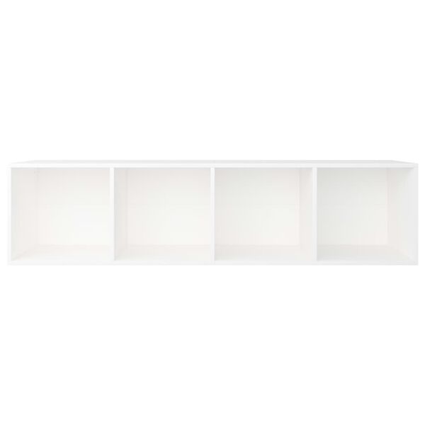 vidaXL Βιβλιοθήκη/Έπιπλο Τηλεόρασης Λευκό 36x30x143 εκ. Επεξ. Ξύλο