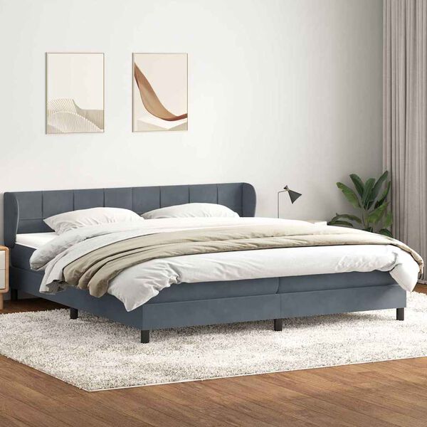 vidaXL Box Spring &Kappa;&rho;&epsilon;&beta;ά&tau;&iota; &mu;&epsilon; &sigma;&tau;&rho;ώ&mu;&alpha;&tau;&alpha; &Sigma;&kappa;&omicron;ύ&rho;&omicron; &gamma;&kappa;&rho;&iota; 180x210 cm Velvet