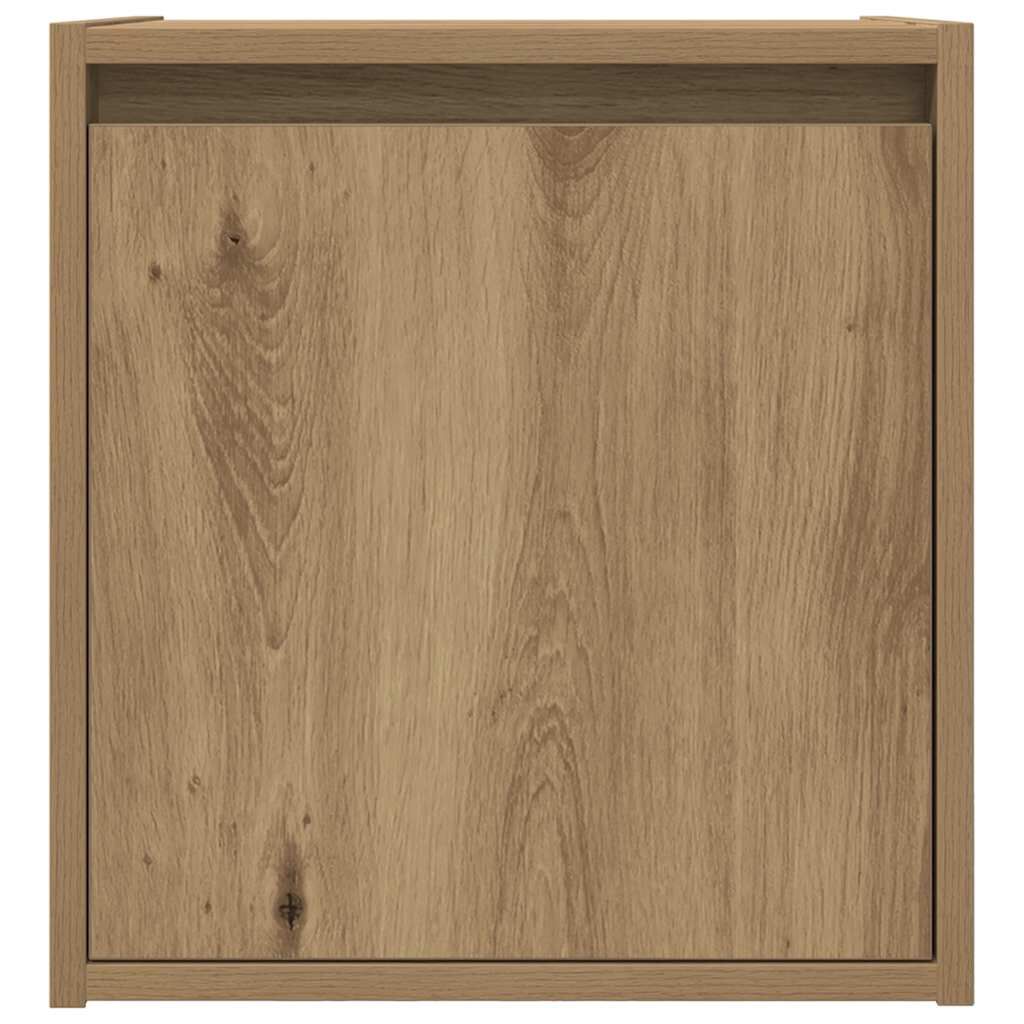 vidaXL Κομοδίνο Επιτοίχιο Αρτισιανή Δρυς 38x34x40 εκ.