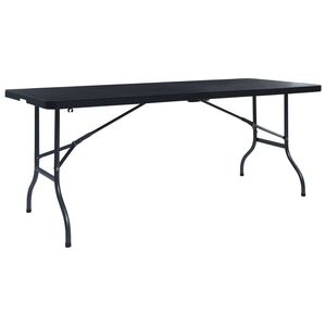 vidaXL &Tau;&rho;&alpha;&pi;έ&zeta;&iota; &Kappa;ή&pi;&omicron;&upsilon; &Pi;&tau;&upsilon;&sigma;&sigma;ό&mu;. &Mu;&alpha;ύ&rho;&omicron; 180x75x72 &epsilon;&kappa;. HDPE &Alpha;&pi;&omicron;&mu;ί&mu;&eta;&sigma;&eta; &Rho;&alpha;&tau;ά&nu;