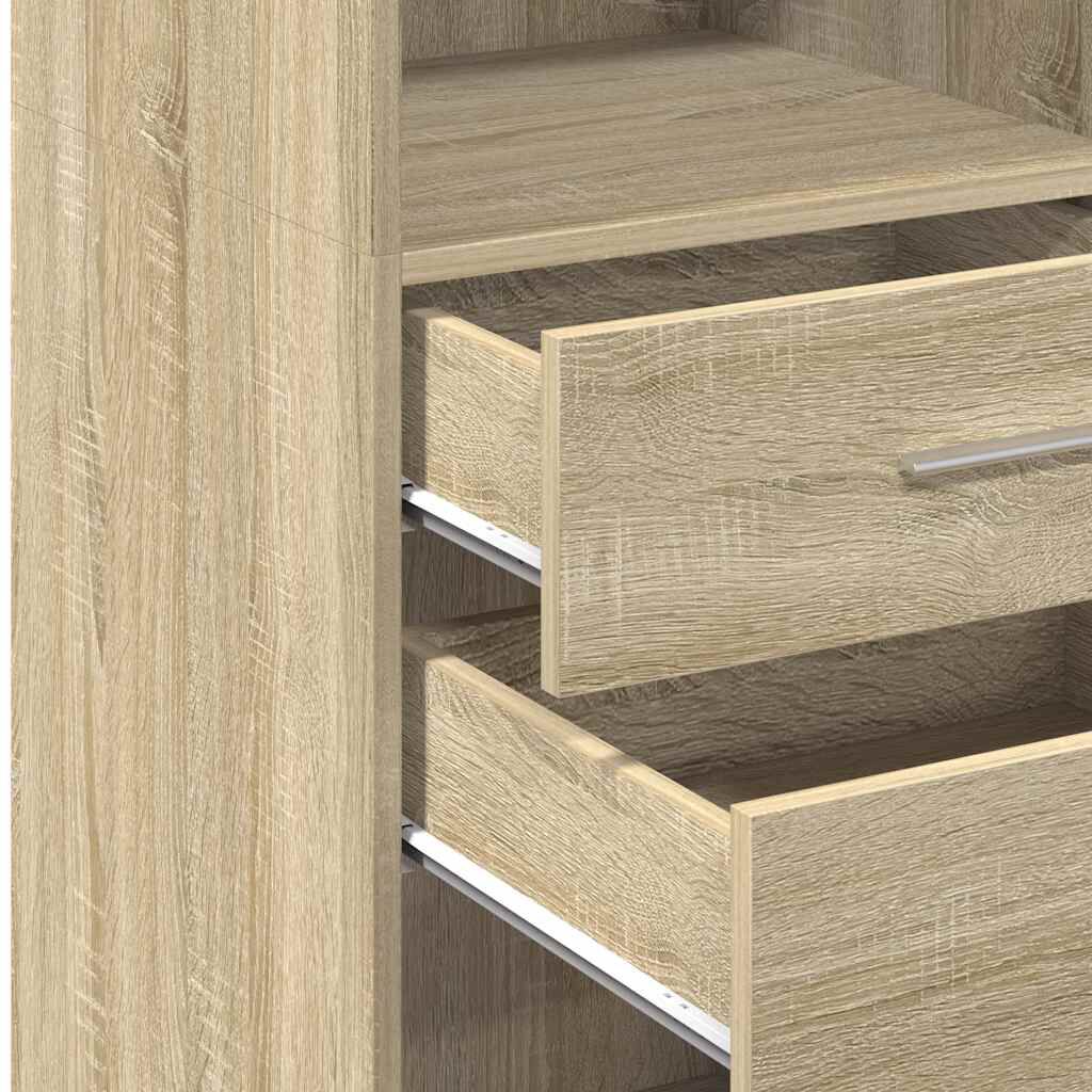 vidaXL Ντουλάπι Sonoma Δρυς 50x42,5x124 εκ. από Επεξεργασμένο Ξύλο