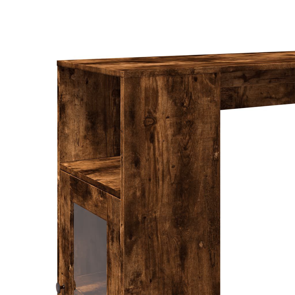 vidaXL Τραπέζι Μπαρ με Ράφια Δρυς 101x40x103,5 εκ. Επεξεργ. Ξύλο