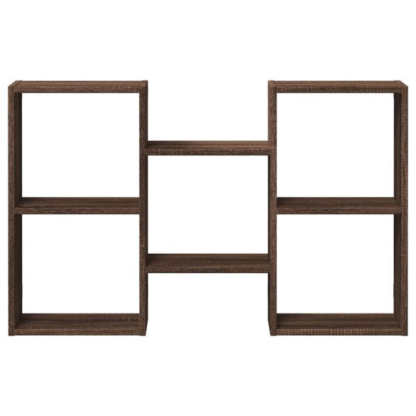 vidaXL Ραφιέρα Τοίχου Καφέ Δρυς 96x18x60 εκ. Επεξεργασμένο Ξύλο
