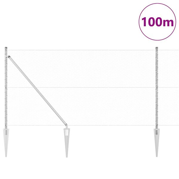 vidaXL &Sigma;&tau;ύ&lambda;&omicron;&sigmaf; &Pi;&epsilon;&rho;&iota;&phi;&rho;ά&xi;&epsilon;&omega;&nu; &Alpha;&sigma;&eta;&mu;ί 100 x 1,4 &mu; (25 mm &delta;ί&chi;&tau;&upsilon;) &Alpha;&tau;&sigma;ά&lambda;&iota;