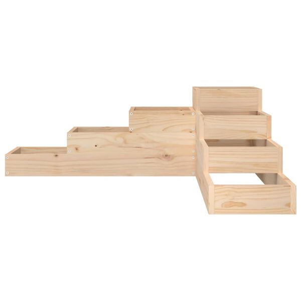vidaXL Ζαρντινιέρα Κήπου 4 Επιπέδων 106x104,5x36 εκ. Μασίφ Ξύλο Πεύκου