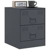 vidaXL Κομοδίνο Ανθρακί 34,5 x 39 x 44 εκ. από Χάλυβα