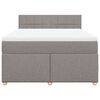 vidaXL &Kappa;&rho;&epsilon;&beta;ά&tau;&iota; Boxspring &mu;&epsilon; &Sigma;&tau;&rho;ώ&mu;&alpha; Taupe 160x200 &epsilon;&kappa;. &Upsilon;&phi;&alpha;&sigma;&mu;ά&tau;&iota;&nu;&omicron;