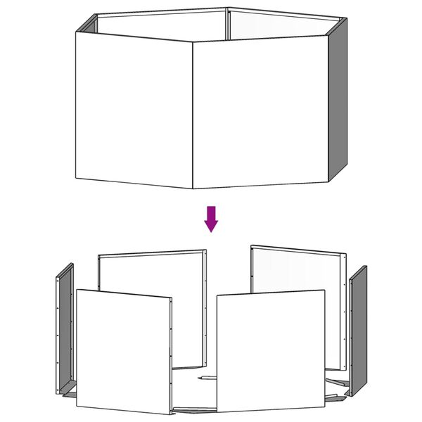vidaXL Ζαρντινιέρα Σκουρ. 90 x 90 x 45 εκ. Ατσάλι Σκληρυθέν στον Αέρα