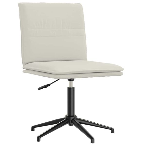 vidaXL Καρέκλα Τραπεζαρίας Κρεμ Βελούδινη