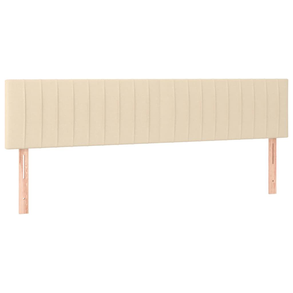 vidaXL Κεφαλάρια Κρεβατιού 2 τεμ. Κρεμ 90x5x78/88 εκ. Υφασμάτινο