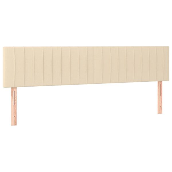 vidaXL Κεφαλάρια Κρεβατιού 2 τεμ. Κρεμ 90x5x78/88 εκ. Υφασμάτινο