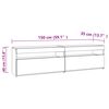 vidaXL Έπιπλο Τηλεόρασης με LED 2 τεμ. Sonoma Δρυς 75 x 35 x 40 εκ.